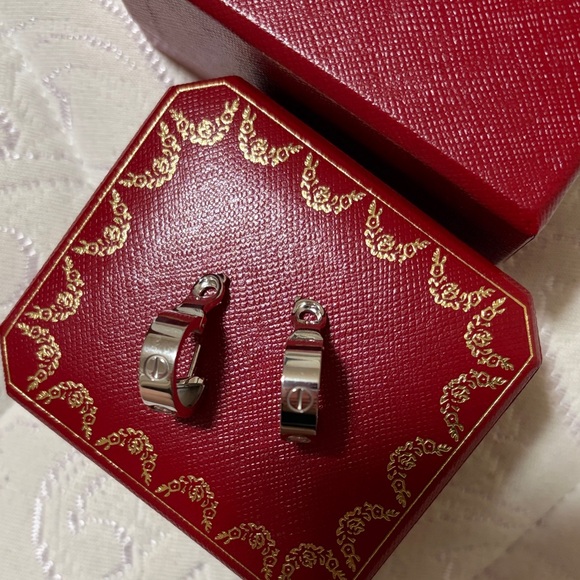 Cartier Classic Love Earrings with Diamonds - Picture 7 of 11